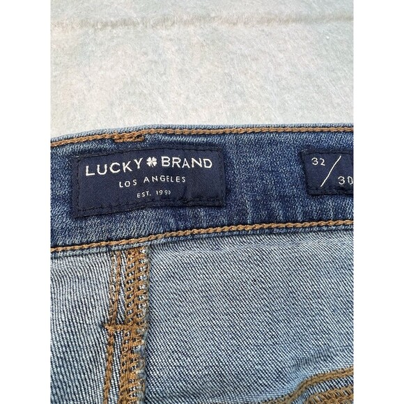 Lucky Brand Jeans Mens 32x30 Blue 223 Straight Fit Stretch Medium Wash Denim - Picture 5 of 13